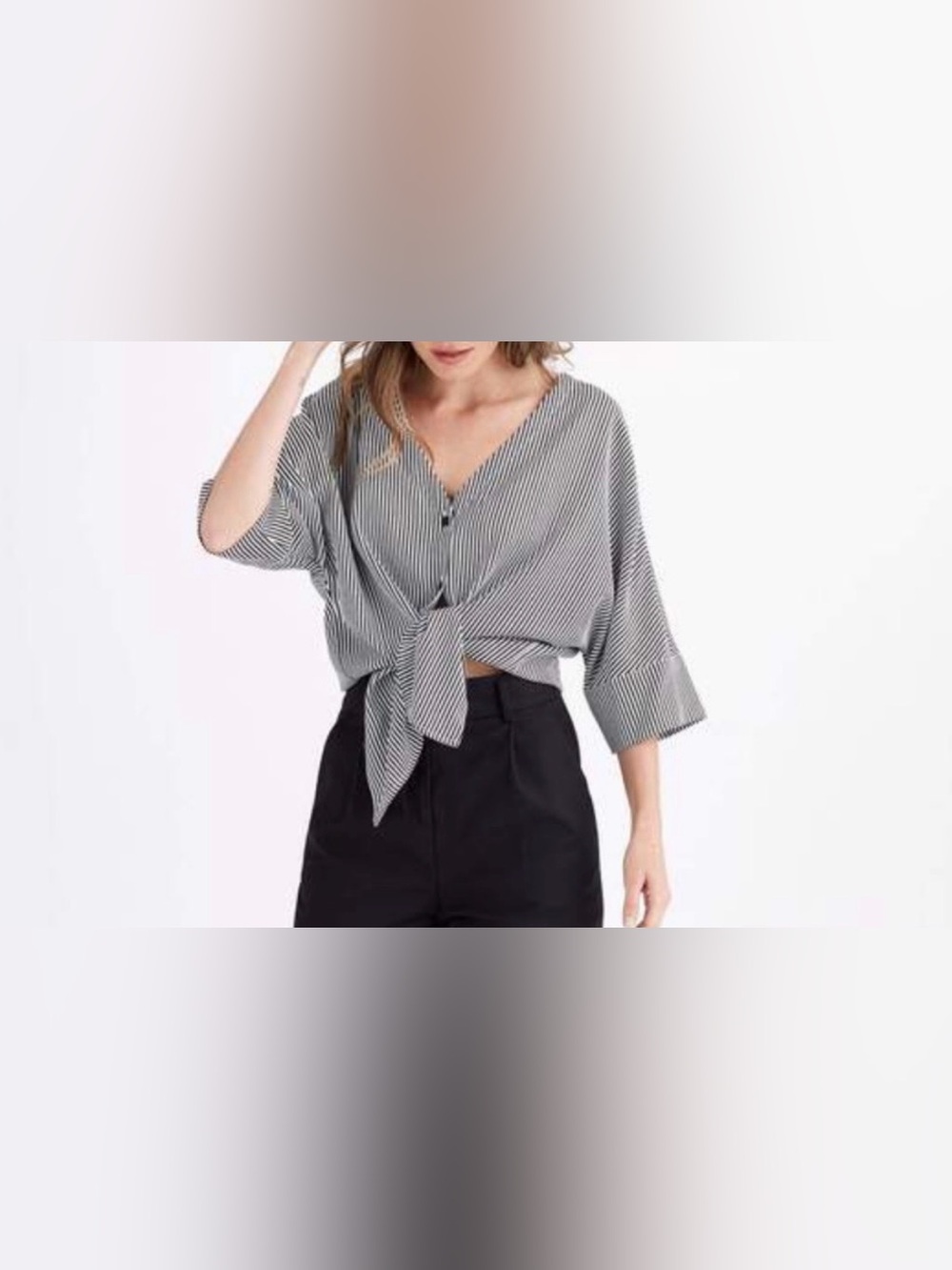Vetta Capsule Boyfriend Minimalist Classic Basics Slouchy Office Blouse XS